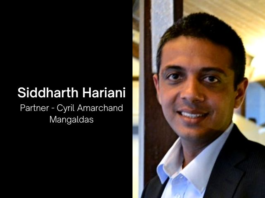 सिद्धार्थ हरियानी (Siddharth Hariani) अपने कॉर्पोरेट अभ्यास में एक भागीदार के रूप में सिरिल अमरचंद मंगलदास से जुड़े